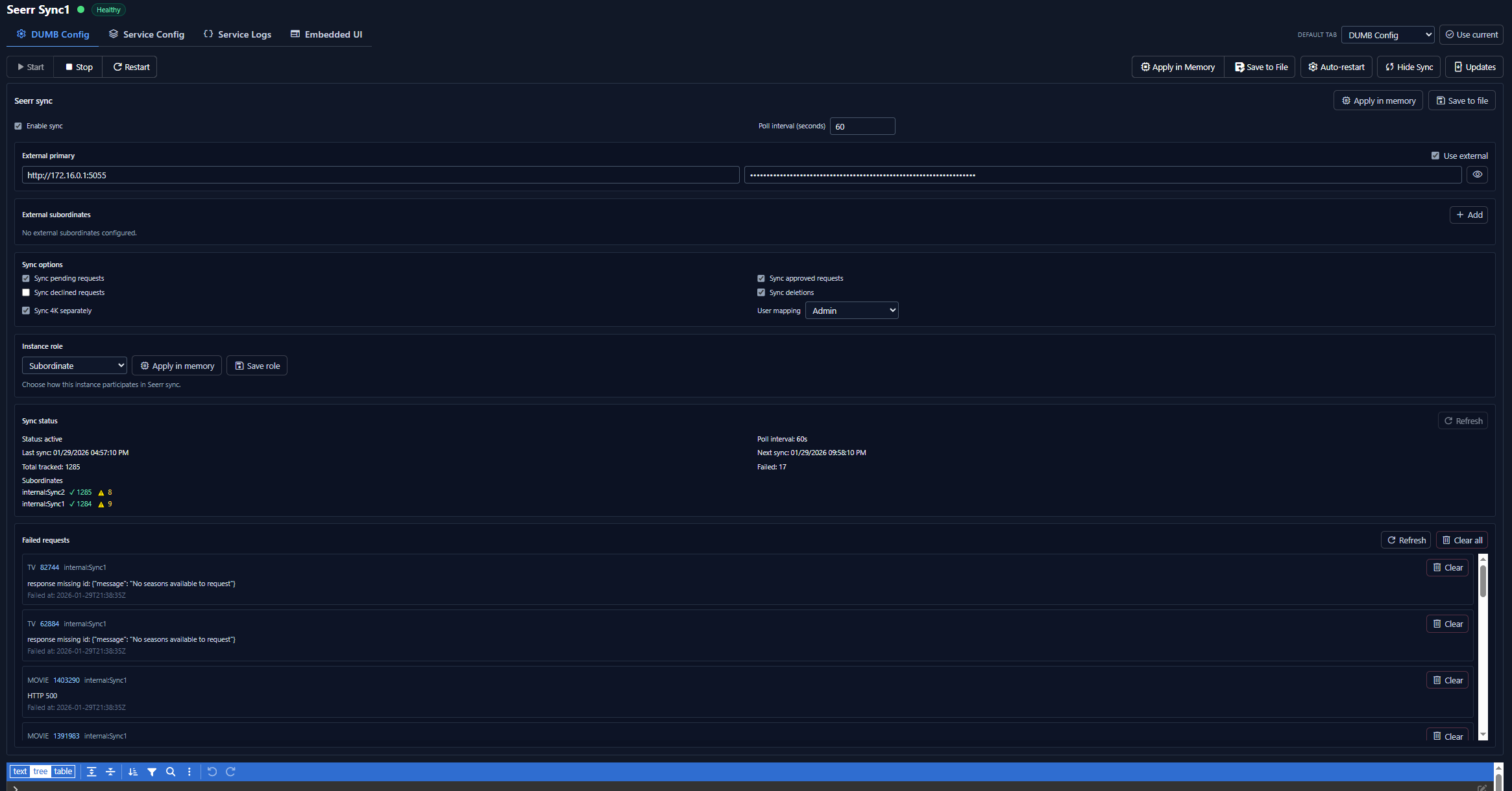 Seerr Sync overview