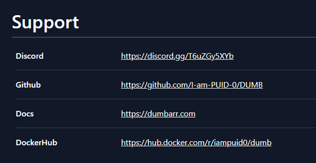 Support links